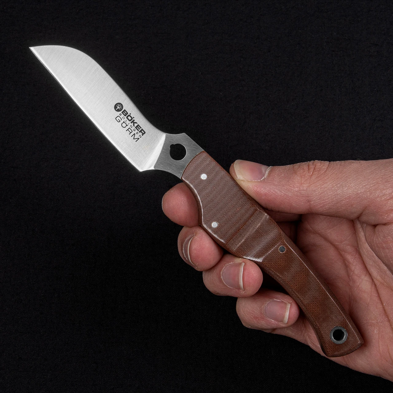 Boker Utility Knife Micarta Fixed Blade 2 Boker Utility Knife Micarta Fixed Blade - Image 2