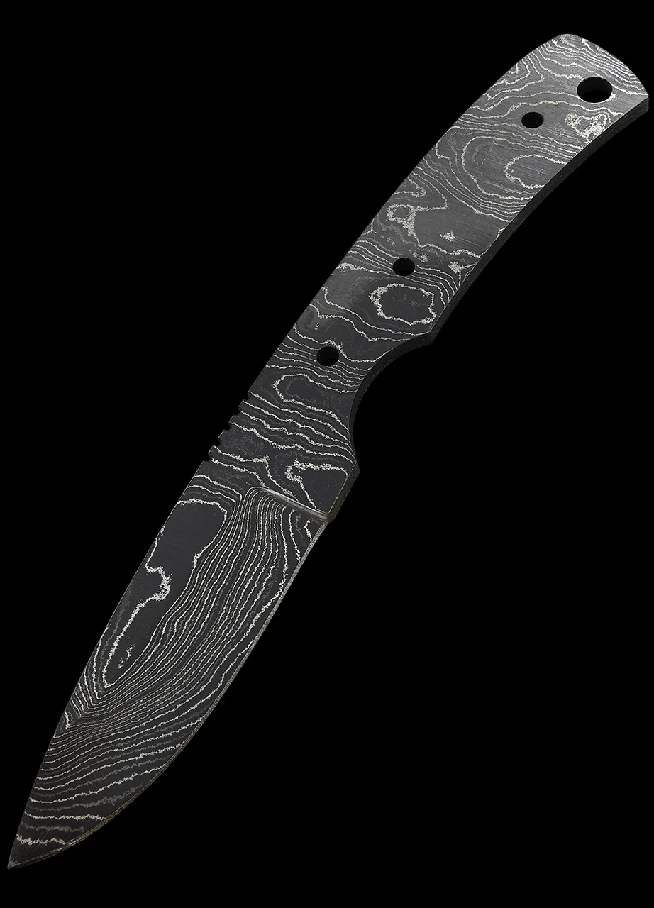 Alabama Damascus Drop Point Blade Blank 3 Alabama Damascus Drop Point Blade Blank - Image 3