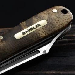 Andre De Villiers Gambler Burlwood NLA Folding Knife -GearNest Shop ADV GAMB WOOD NLA.5 25387.1672843737.1280.1280 40562.1672844613