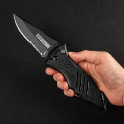 Blackhawk CQD Button Lock Folding Knife 13 Blackhawk CQD Button Lock Folding Knife -GearNest Shop BH15M311BK.1 62822.1694693974.1280.1280 25085.1694786858