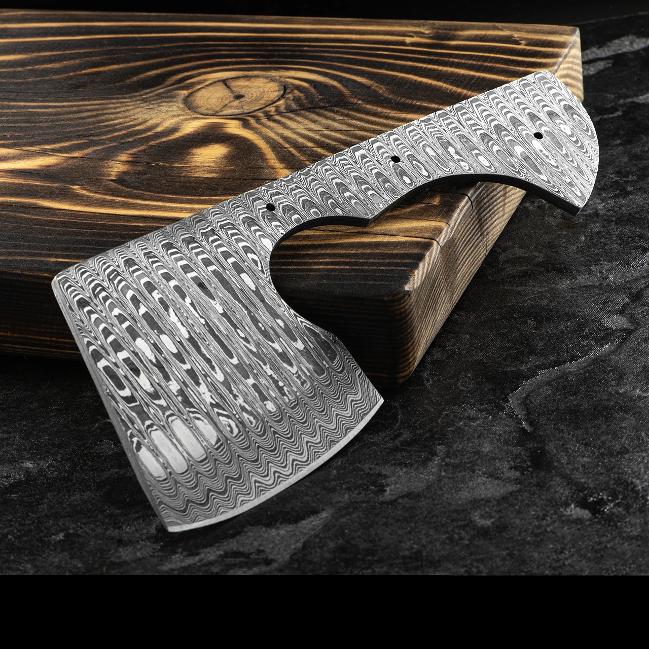 Hatchet Blade Blank Damascus 4 Hatchet Blade Blank Damascus - Image 4