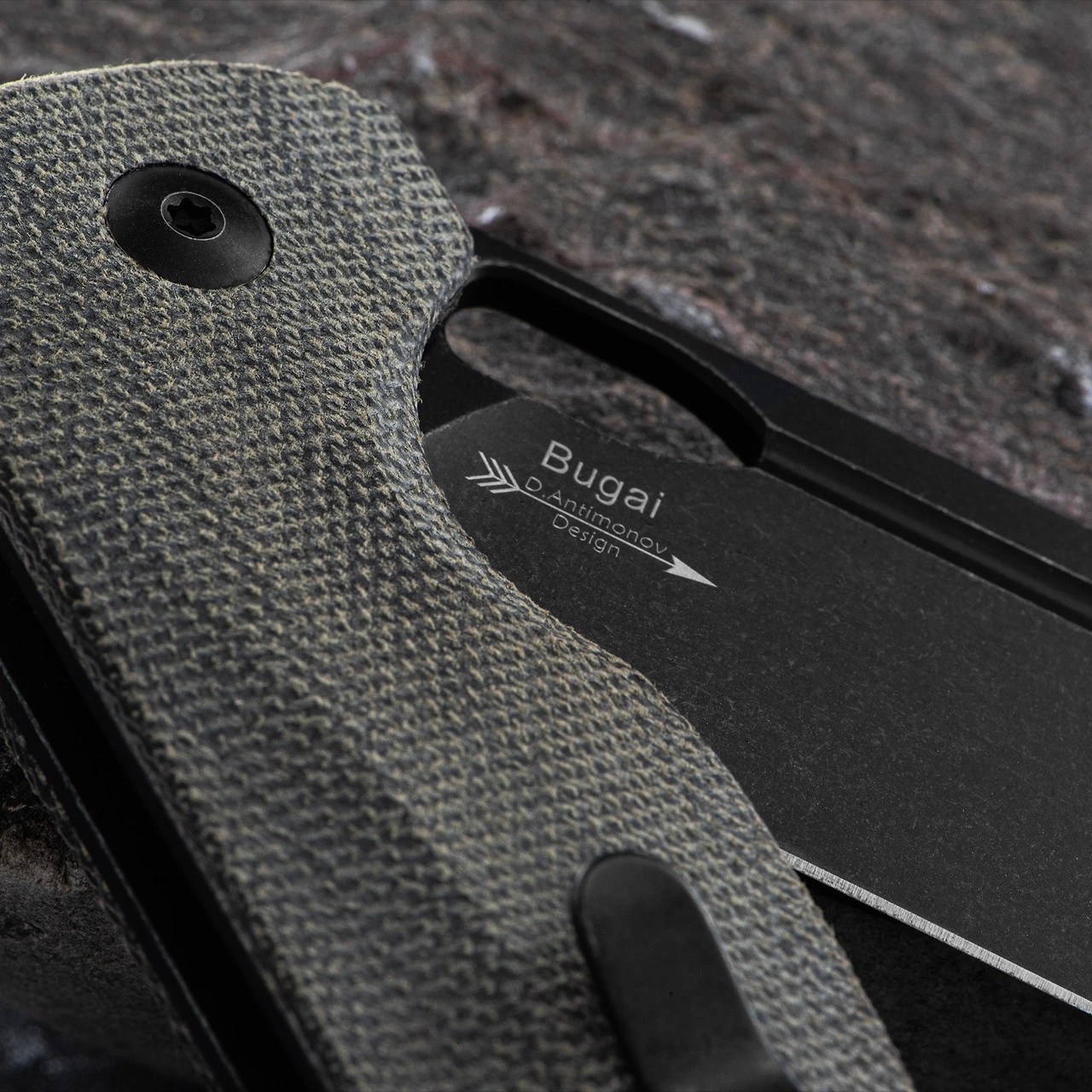 Kizer Bugai Micarta Black Folding Knife 5 Kizer Bugai Micarta Black Folding Knife - Image 5