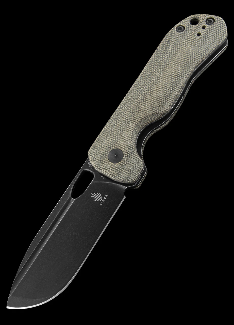 Kizer Bugai Micarta Black Folding Knife 1 Kizer Bugai Micarta Black Folding Knife