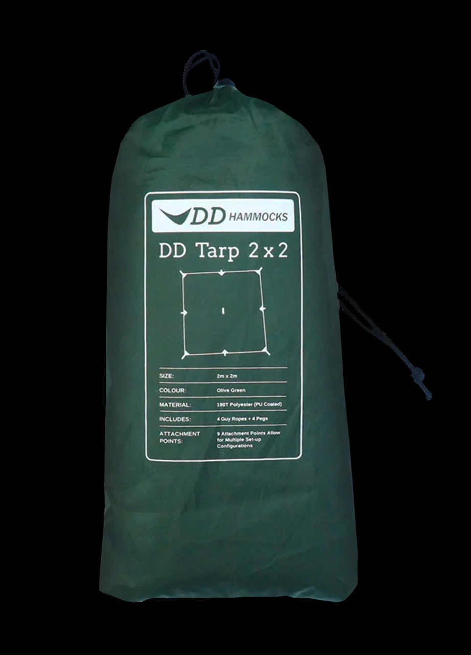 DD Hammocks Tarp 2x2 Olive Green 4 DD Hammocks Tarp 2x2 Olive Green - Image 4