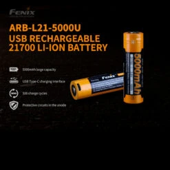Fenix ARB-L21-5000U - USB 21700 Battery -GearNest Shop FENIX ARB L21 500U.2 87464.1667922553