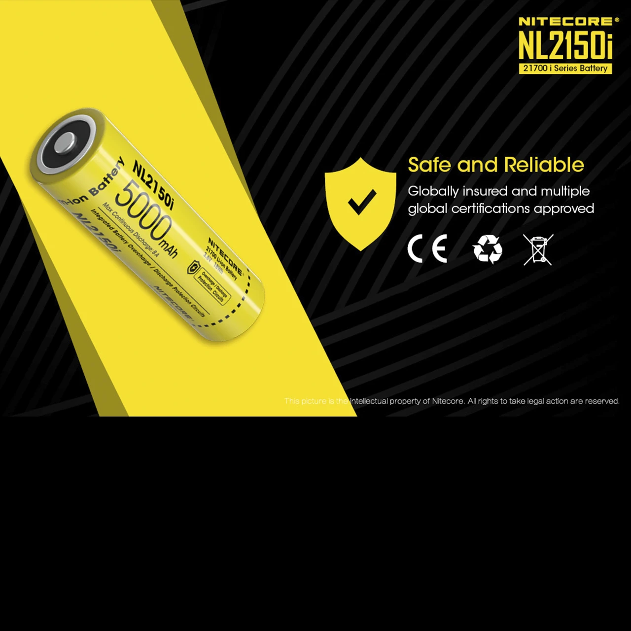 Nitecore 21700 I Series Li-ion Battery 5000mAh NL2150i 3 Nitecore 21700 I Series Li-ion Battery 5000mAh NL2150i - Image 3