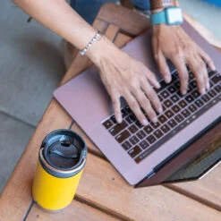 Klean Kanteen TKWide Insulated (355ml) Café Cap -GearNest Shop WIT K12TKWPCC BKdet7 43999.1612456490